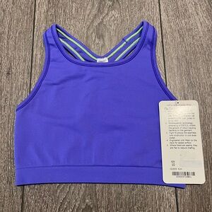 Ivivva Fly Tech Crop Top Sports Bra NWT- Size 10